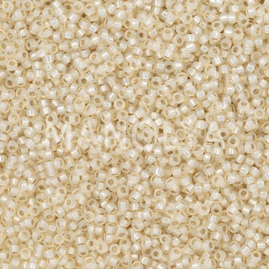 11-9577 MIYUKI SEEDBEADS SILVER LINED DYED CREAM 