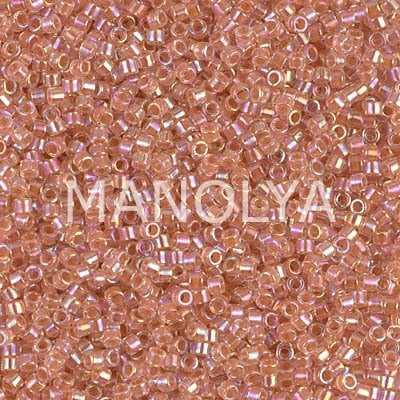 DB054-DELICA BEAD LINED PEACH AB