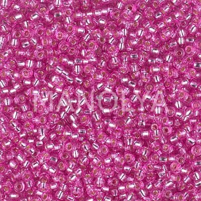 11-94267 MIYUKI SEEDBEADS DURACOAT SILVER LINED DYED FROST PINK