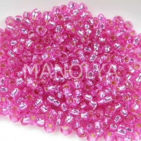 11-94267 MIYUKI SEEDBEADS DURACOAT SILVER LINED DYED FROST PINK