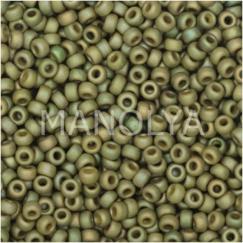 11-92033 MIYUKI SEEDBEADS FANCY FROSTED LIGHT OLIVE