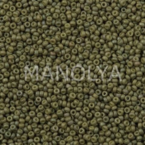 11-92033 MIYUKI SEEDBEADS FANCY FROSTED LIGHT OLIVE