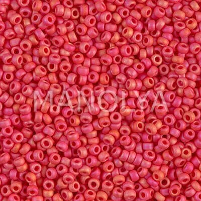11-9407FR MIYUKI SEEDBEADS MATTE VERMILION RED AB