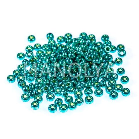 11-95106 MIYUKI SEED BEADS DURACOAT GALVANIZED DARK AQUA GREEN