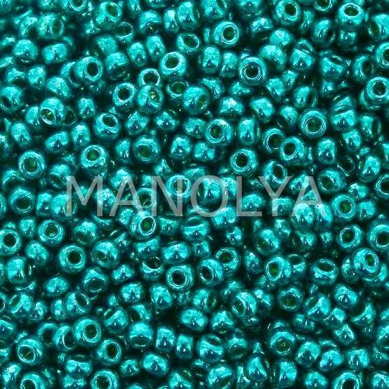 11-95106 MIYUKI SEED BEADS DURACOAT GALVANIZED DARK AQUA GREEN