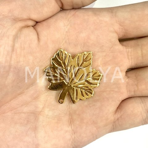3,5cm. ALTIN KAPLAMA BÜYÜK YAPRAK