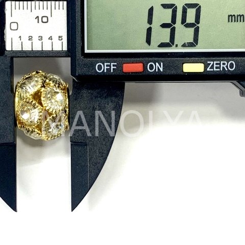 1,8cm. GENİŞ DELİKLİ TAŞLI TOP