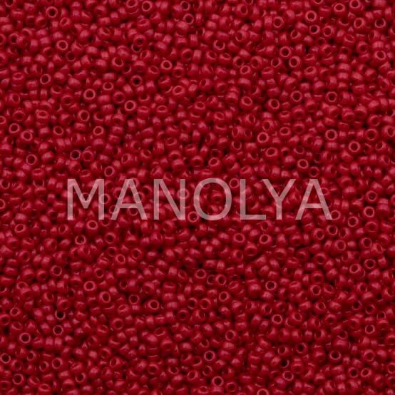 15-9408 MIYUKI SEEDBEADS OPAQUE DARK RED