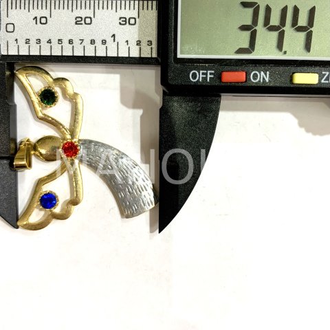 3,4cm. ANTİK TAŞLI MELEK KOLYE UCU