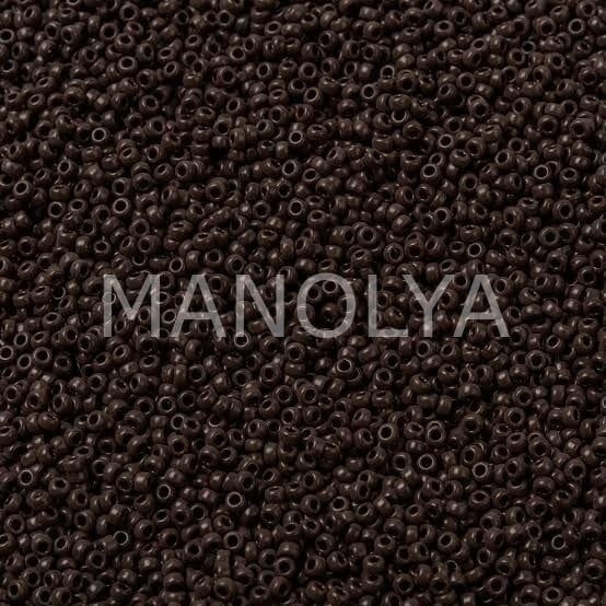 15-9409 MIYUKI SEEDBEADS OPAQUE DARK BROWN