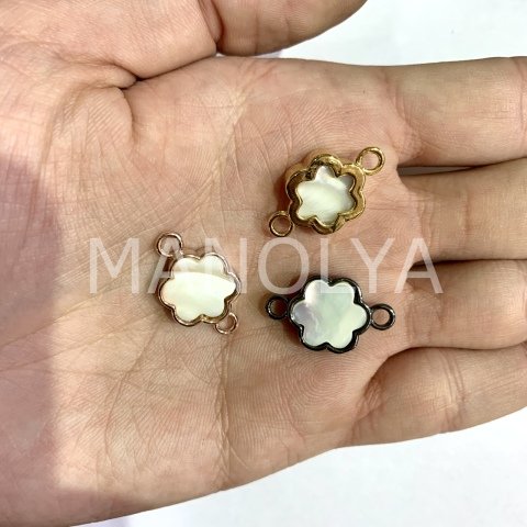 2,4cm. ÇERÇEVELİ ÇİÇEK SEDEF