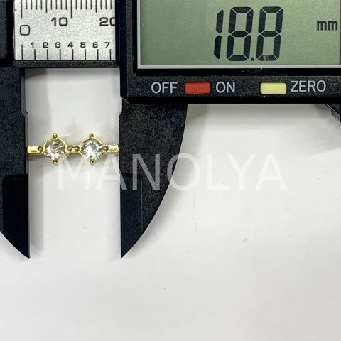 1,9cm. KRİSTALLİ ARA APARAT 3 DELİKLİ