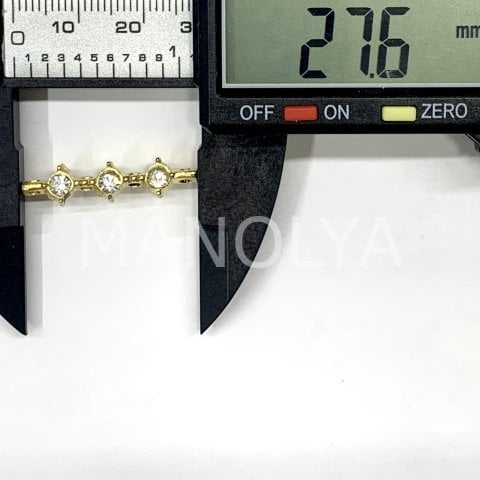 2,8cm. KRİSTALLİ ARA APARAT 4 DELİKLİ