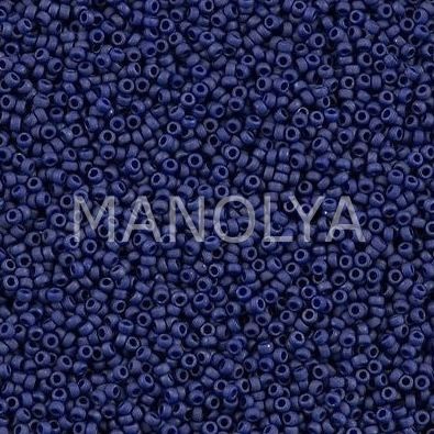 15-92075 MIYUKI SEEDBEADS MATTE METALLIC OPAQUE COBALT