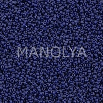 15-92075 MIYUKI SEEDBEADS MATTE METALLIC OPAQUE COBALT
