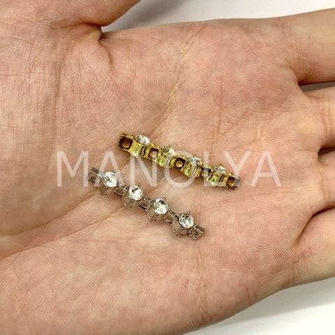 3,3cm. KRİSTALLI ARA APARAT 5 DELIKLI