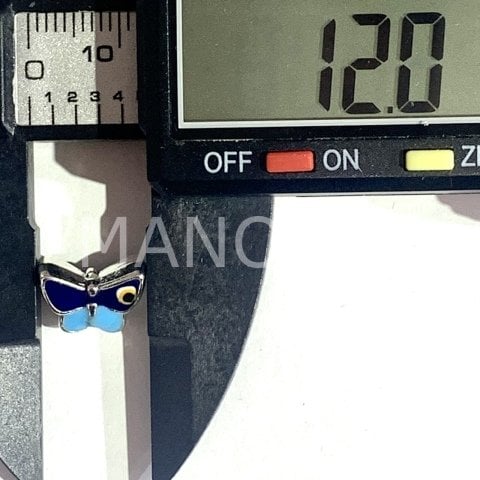 1,2cm. KELEBEK FORMLU MİNELİ NAZAR BONCUĞU