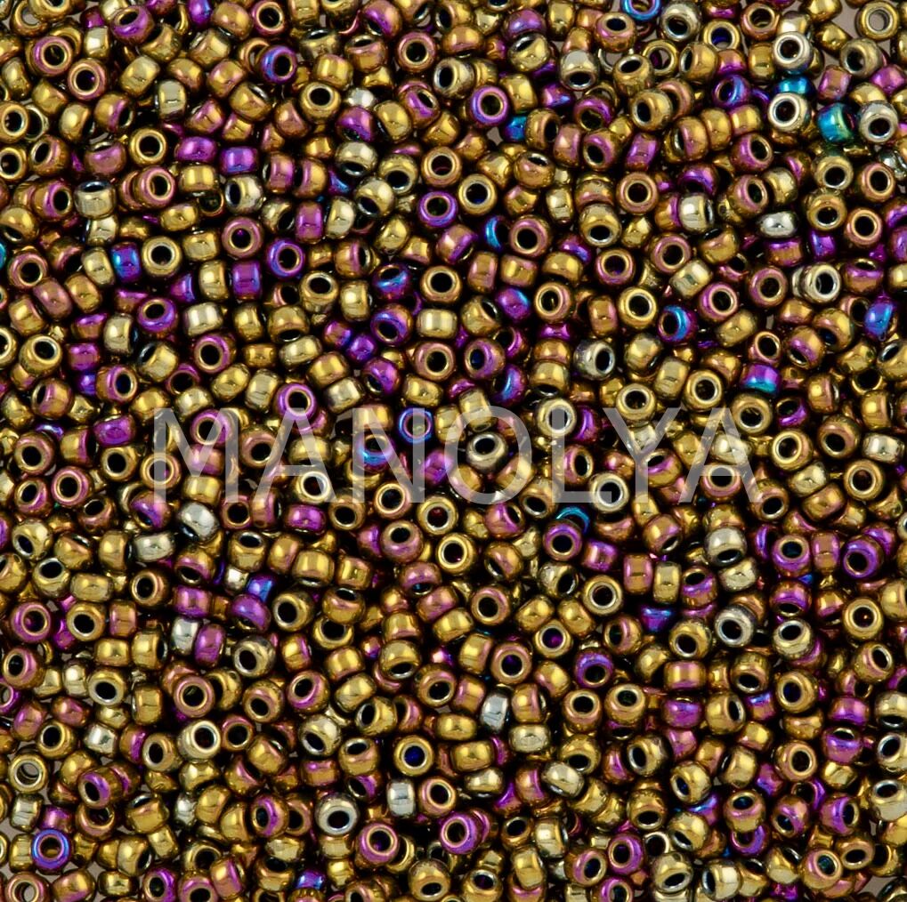 15-9188 MIYUKI SEEDBEADS METALLIC PURPLE GOLD IRIS