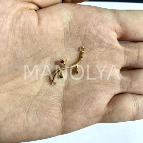 3cm. TAŞLI ÜÇ HALKALI APARAT