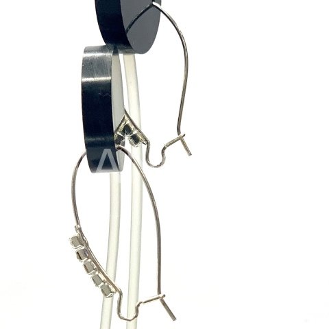 KRİSTALLİ OVAL KÜPE KANCASI
