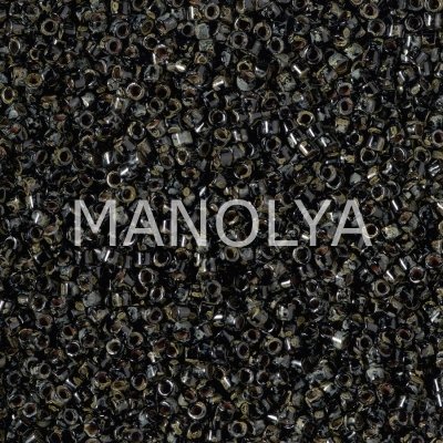 DB2261-MIYUKI 11/0 DELICA PICASSO SMOKY BLACK MATTE