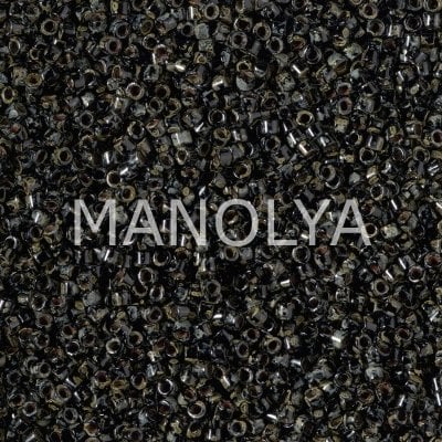 DB2261-MIYUKI 11/0 DELICA PICASSO SMOKY BLACK MATTE