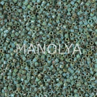 DB2264-MIYUKI 11/0 DELICA PICASSO SEAFOAM GREEN MATTE