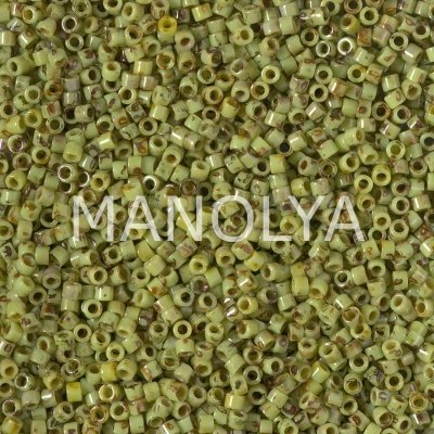 DB2265-MIYUKI 11/0 DELICA PICASSO CHARTREUSE MATTE