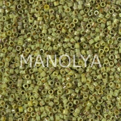 DB2265-MIYUKI 11/0 DELICA PICASSO CHARTREUSE MATTE