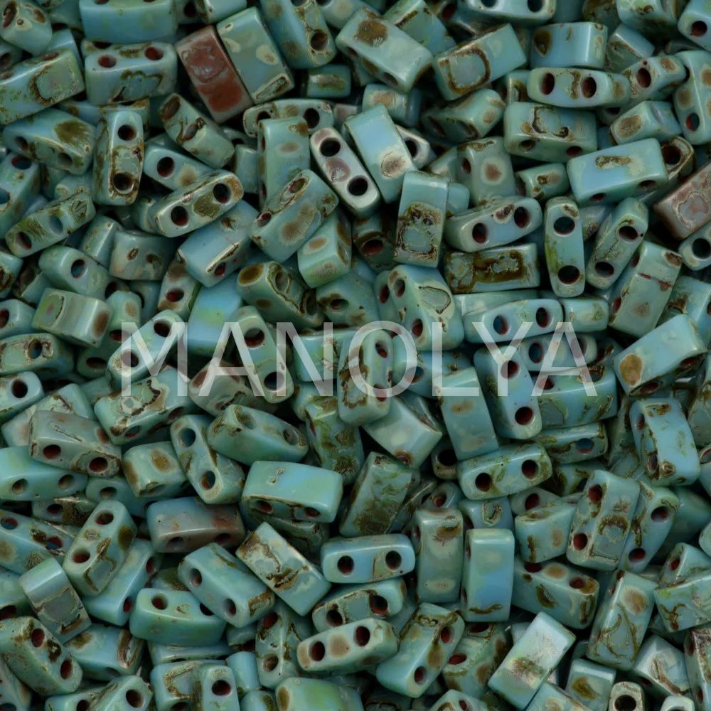 HTL4514 Miyuki Half Tila Opaque Seafoam Green Picasso (Yarım Tila 4514)