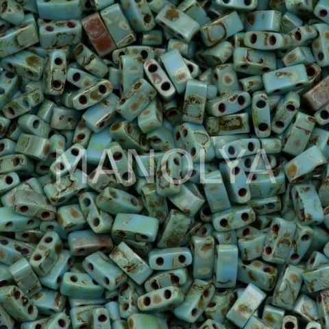 HTL4514 Miyuki Half Tila Opaque Seafoam Green Picasso (Yarım Tila 4514)