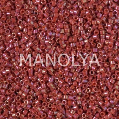 DB2275-MIYUKI 11/0 DELICA GLAZED OPAQUEDK RED
