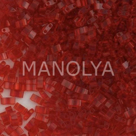 HTL140 Miyuki Half Tila Transparent Red (Yarım Tila 140)