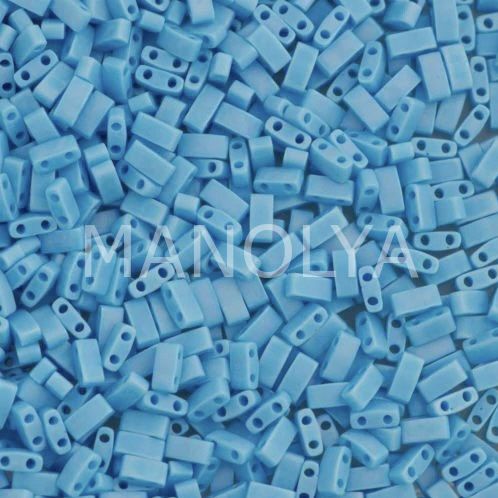 HTL413FR Miyuki Half Tila Opaque Matte Turquoise Blue AB (Yarım Tila 413FR)