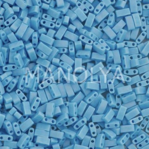 HTL413FR Miyuki Half Tila Opaque Matte Turquoise Blue AB (Yarım Tila 413FR)