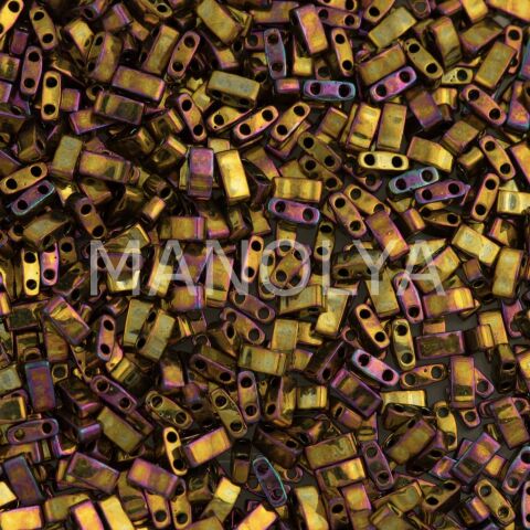 HTL462 Miyuki Half Tila Metallic Gold Iris (Yarım Tila 462)
