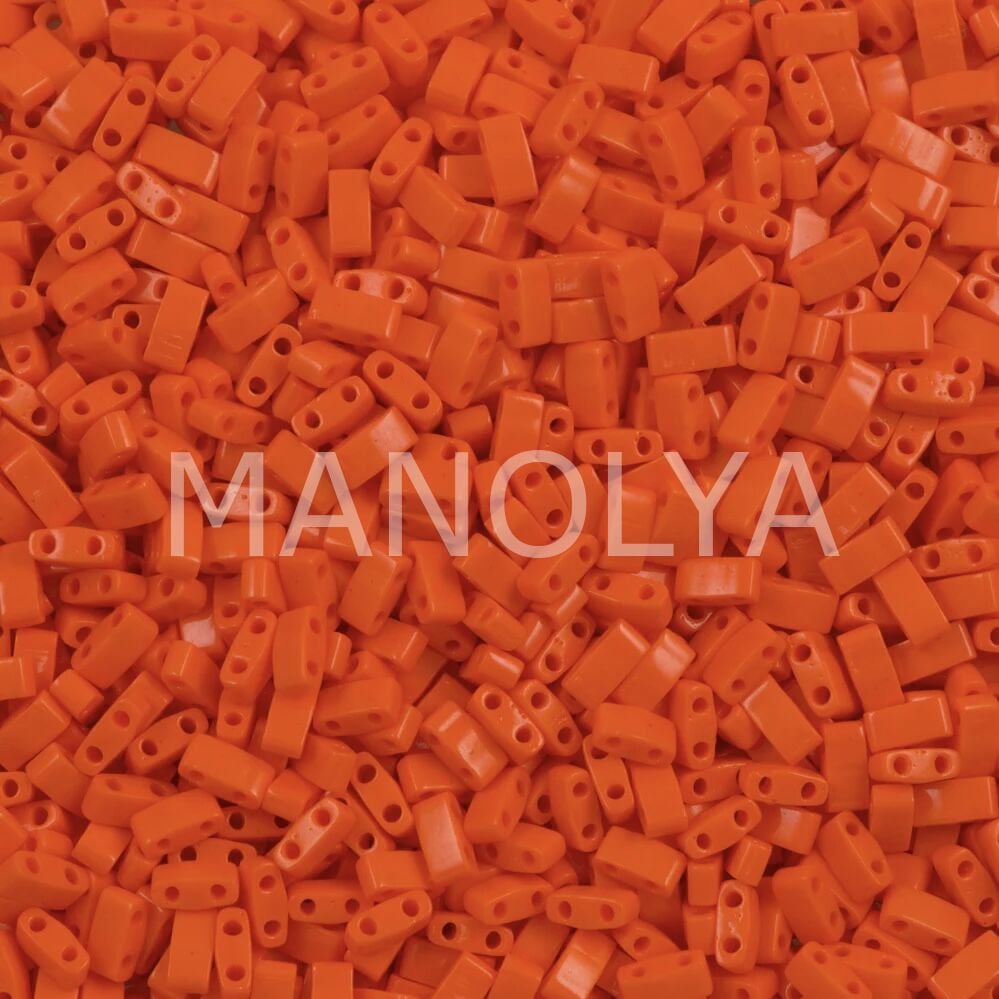 HTL406 Miyuki Half Tila Opaque Orange (Yarım Tila 406)