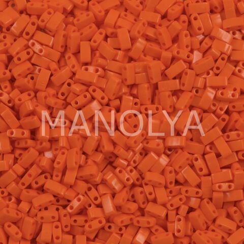 HTL406 Miyuki Half Tila Opaque Orange (Yarım Tila 406)