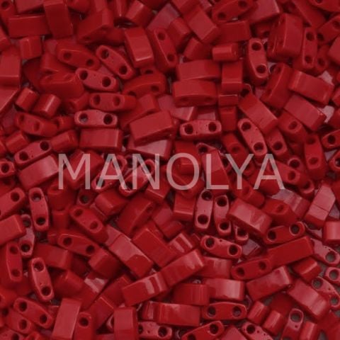 HTL408 Miyuki Half Tila Opaque Dark Red (Yarım Tila 408)