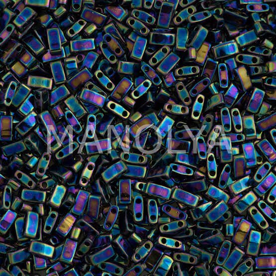HTL455 Miyuki Half Tila Metallic Purple Blue Iris (Yarım Tila 455)
