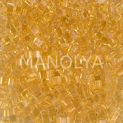 HTL132 Miyuki Half Tila Transparent Light Amber (Yarım Tila 132)