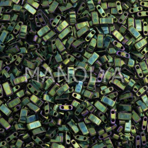 HTL468 Miyuki Half Tila Metallic Green Iris (Yarım Tila 468)