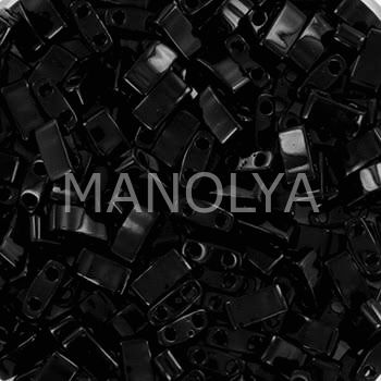 HTL401 Miyuki Half Tila Opaque Black (Yarım Tila 401)