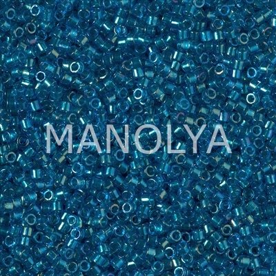 DB2385-MIYUKI DELICA BD FANCY LINED TEAL BLUE