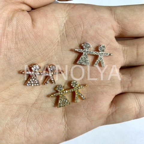 2,4cm. ZİRKONLU KIZ ERKEK FİGÜRÜ