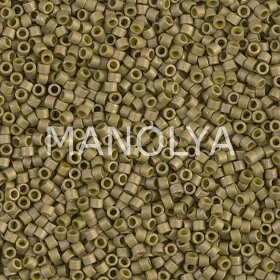 DB371-DELICA BD MATT MTLC OLIVE GOLD