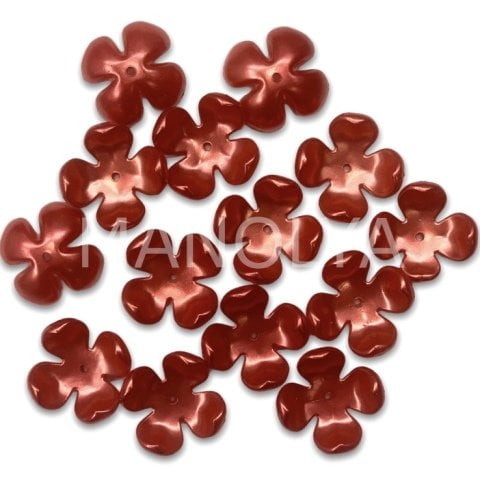 2,4cm. BÜYÜK KIRMIZI PLASTİK ÇİÇEK 50gr.