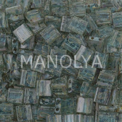TL4506 Miyuki Tila Transparent Olivine Picasso (Tam Tila 4506)