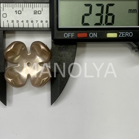 2,4cm. BÜYÜK BRONZ PLASTİK ÇİÇEK 50gr.