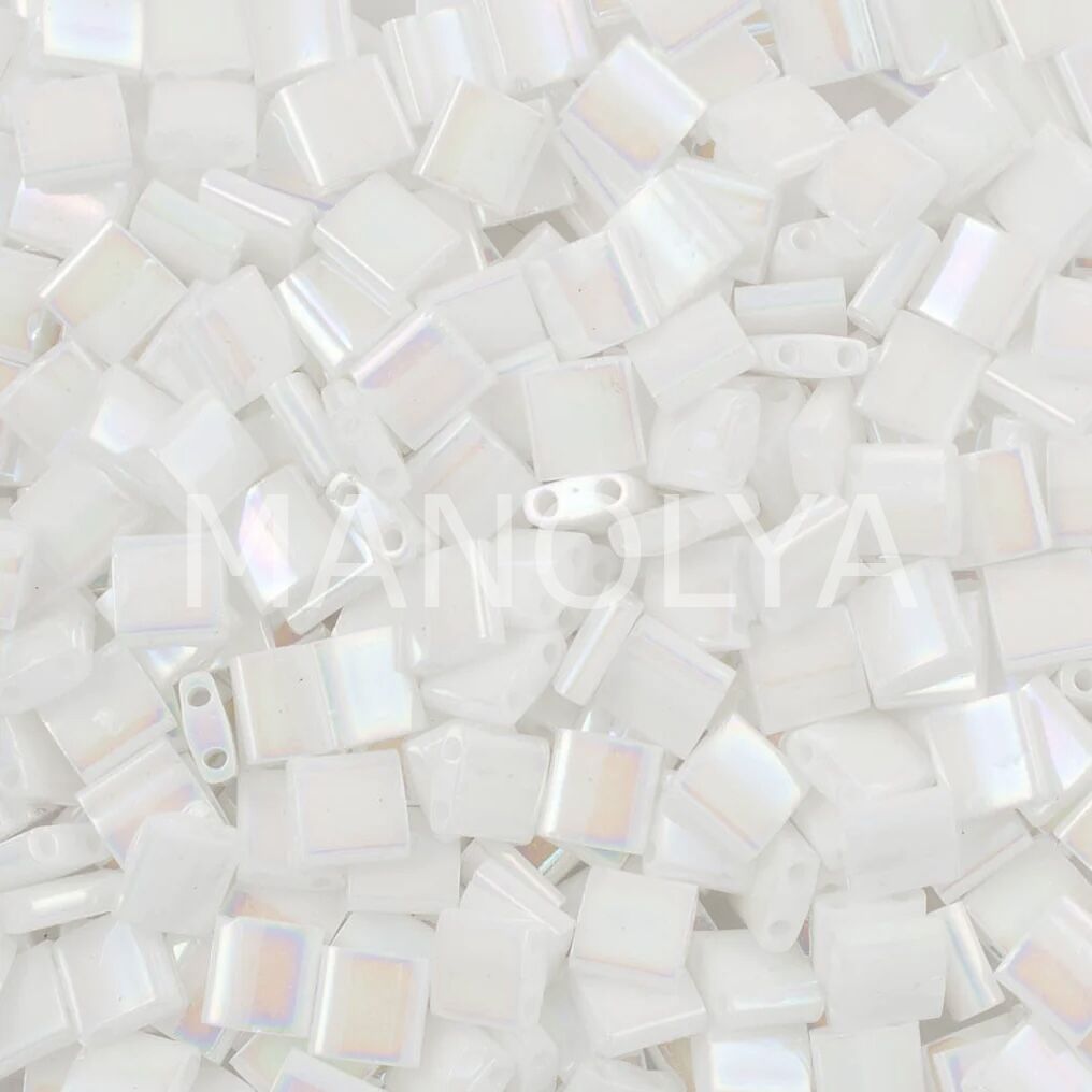 TL471 Miyuki Tila Opaque Pearl White AB (Tam Tila 471)